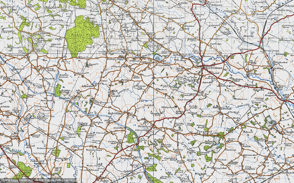 Old Map of Garmelow, 1946 in 1946