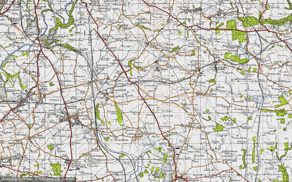 Old Map of Garmondsway, 1947 in 1947