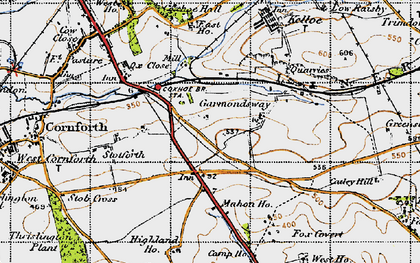 Old map of Garmondsway in 1947