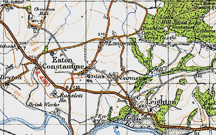 Old map of Garmston in 1947