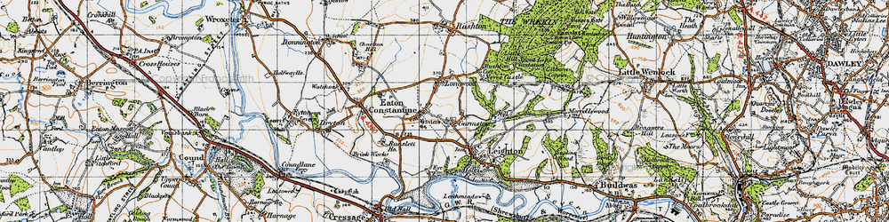 Old map of Garmston in 1947