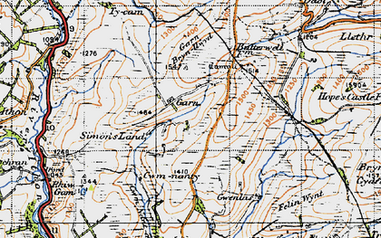 Old map of Garn in 1947