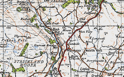 Old map of Whiteside Pike in 1947