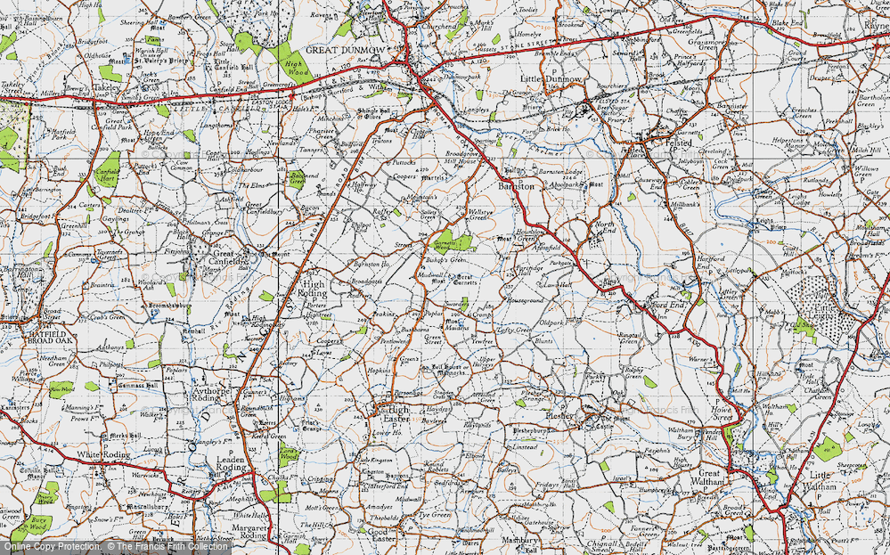 Old Map of Historic Map covering Barnfield in 1946