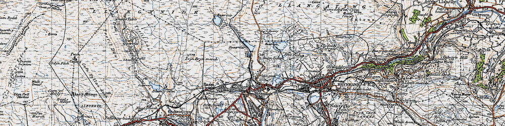 Old map of Garnlydan in 1947