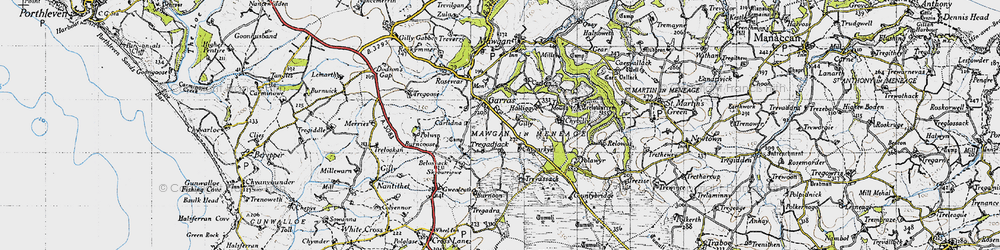 Old map of Burnoon in 1946