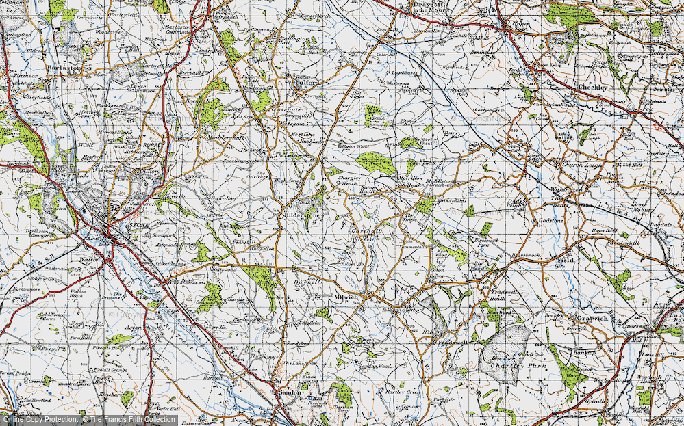 Old Map of Garshall Green, 1946 in 1946