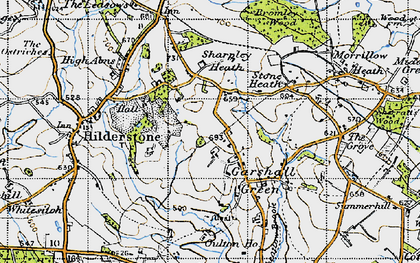 Old map of Garshall Green in 1946