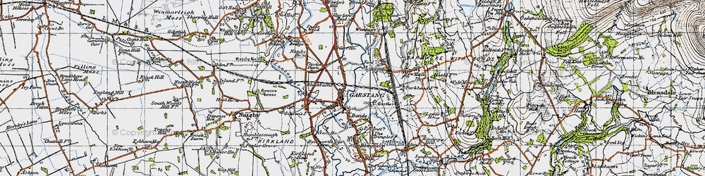 Old map of Garstang in 1947