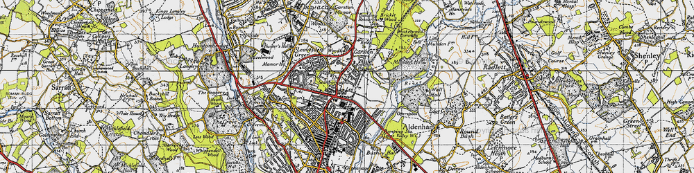 Old map of Bricket Wood Common in 1946