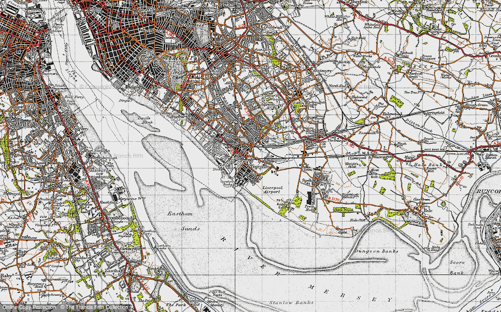 Old Map of Garston, 1947 in 1947