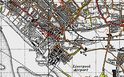 Old map of Garston in 1947