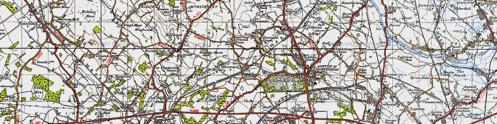 Old map of Garswood in 1947