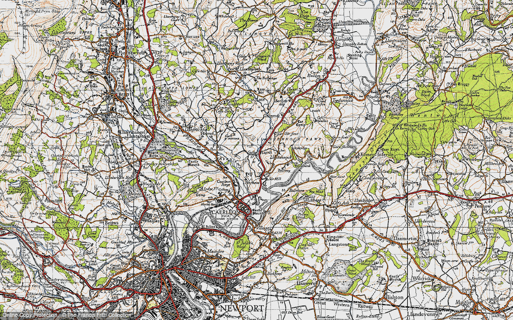Old Map of Garth, 1946 in 1946