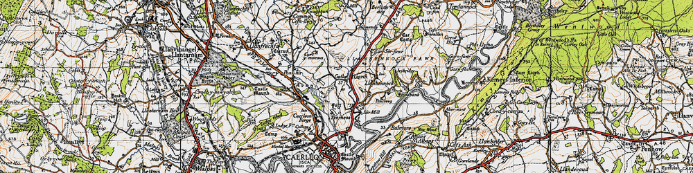 Old map of Garth in 1946