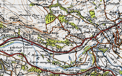 Old map of Trevor Hall in 1947