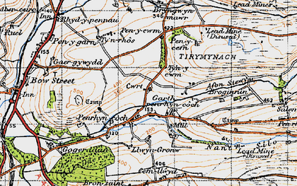 Old map of Afon Stewy in 1947
