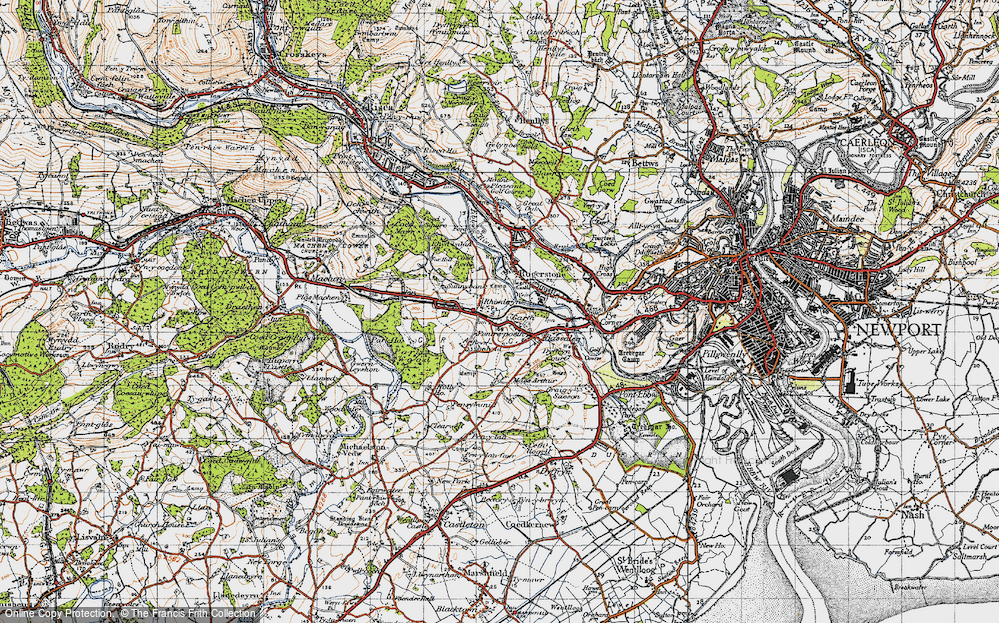 Old Map of Garth, 1947 in 1947