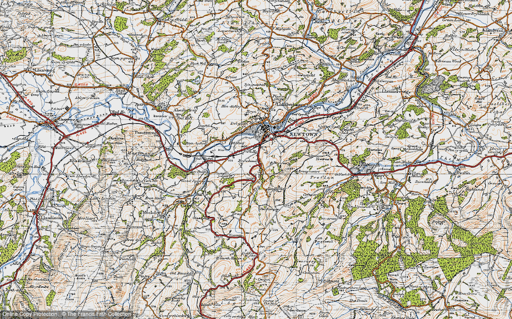 Old Map of Garth Owen, 1947 in 1947