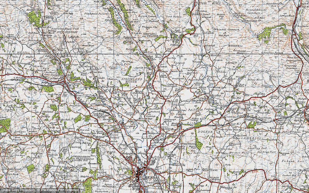 Old Map of Historic Map covering Barnsdale in 1947