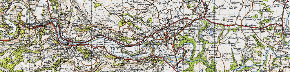 Old map of Garth Trevor in 1947