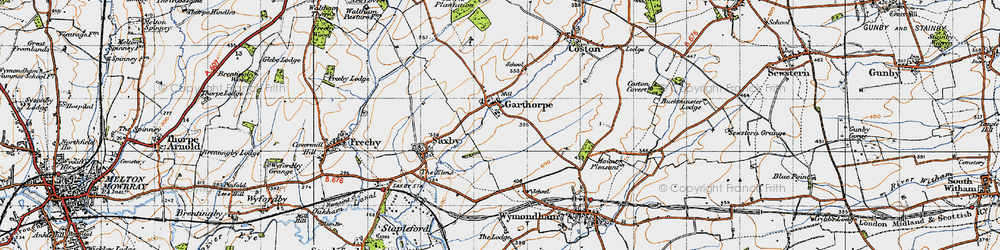 Old map of Garthorpe in 1946