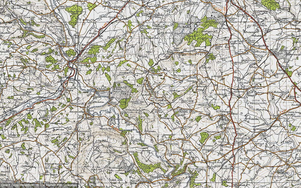 Old Map of Garway Hill, 1947 in 1947