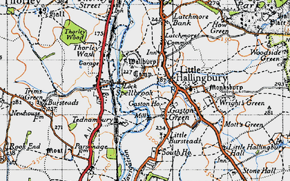 Old map of Gaston Green in 1946