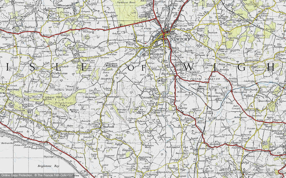 Old Map of Gatcombe, 1945 in 1945