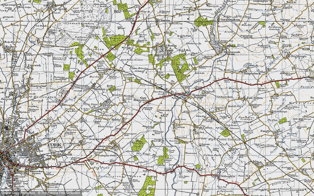 Old Map of Gate Helmsley, 1947 in 1947