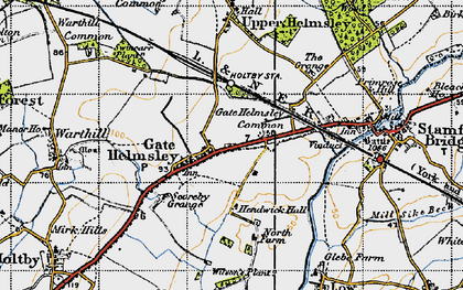 Old map of Gate Helmsley in 1947
