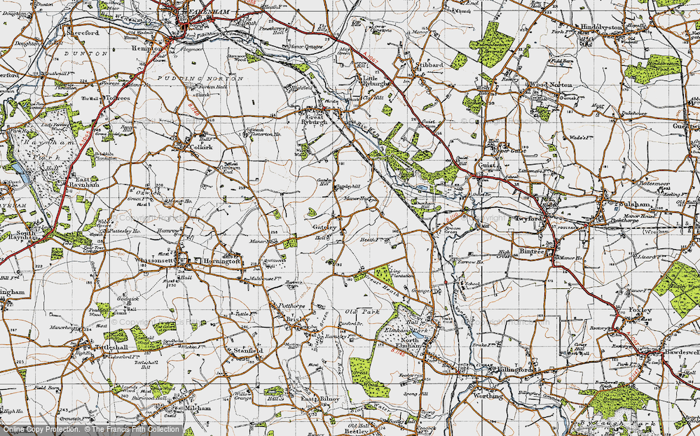 Old Map of Gateley, 1946 in 1946