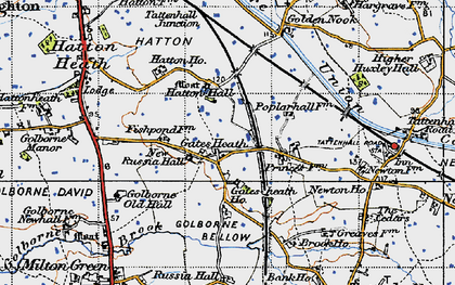 Old map of Hatton Hall in 1947