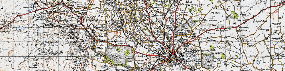 Old map of Gatewen in 1947