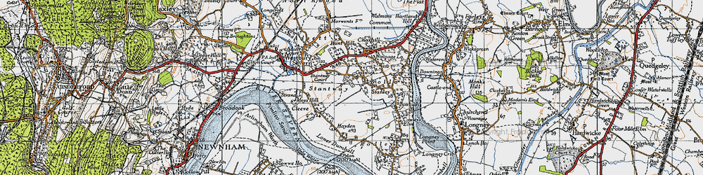 Old map of Bollow in 1946
