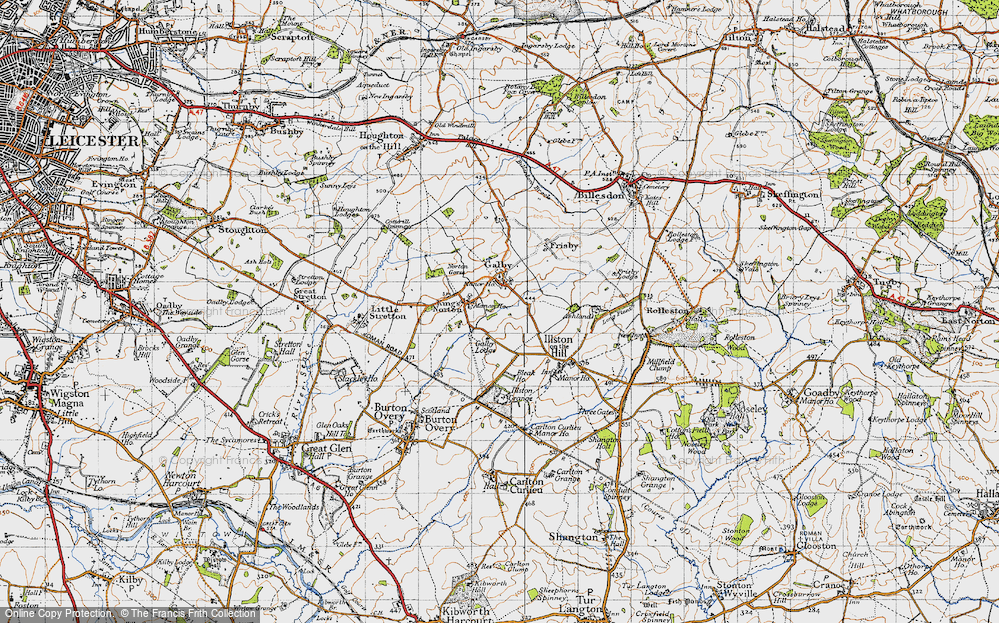 Old Map of Gaulby, 1946 in 1946