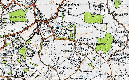 Old map of Gaunt's End in 1946