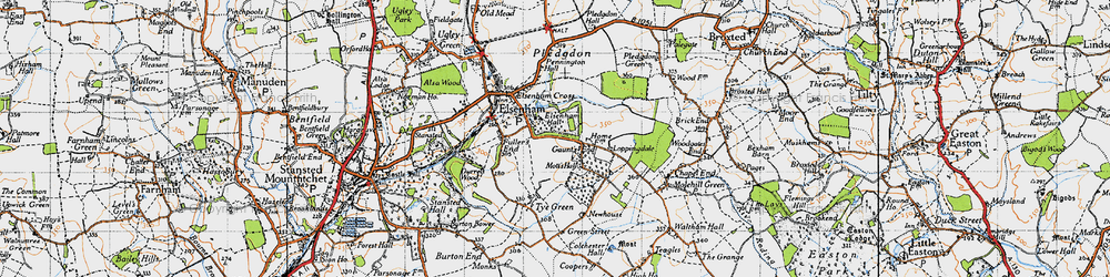 Old map of Gaunt's End in 1946