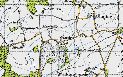 Old map of Gautby in 1946