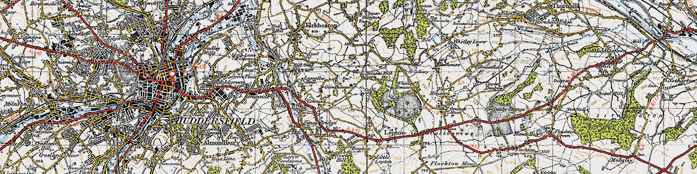 Old map of Gawthorpe in 1947