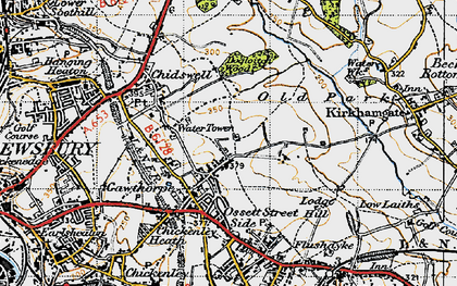 Old map of Gawthorpe in 1947
