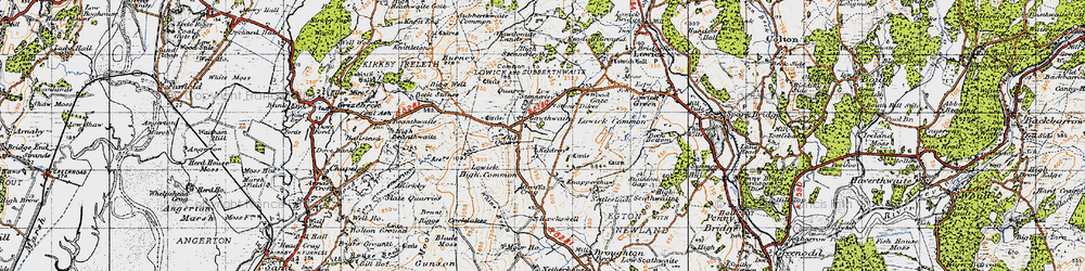 Old map of Whins Beck in 1947