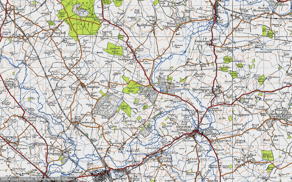 Old Map of Gayhurst, 1946 in 1946