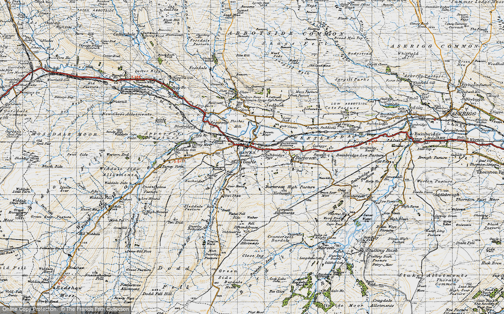 Old Map of Gayle, 1947 in 1947
