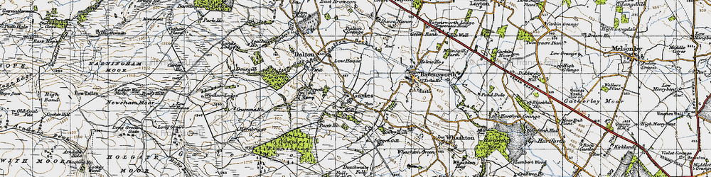 Old map of Gayles in 1947