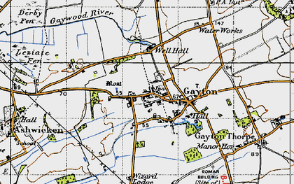 Old map of Lanky Hill in 1946