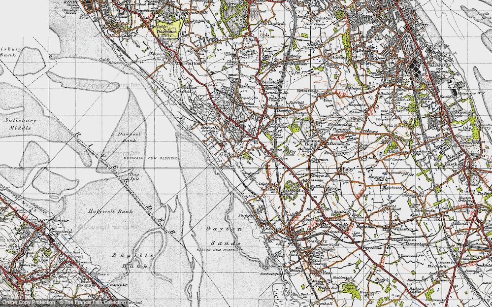 Old Map of Gayton, 1947 in 1947