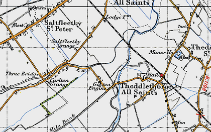 Old map of Gayton Engine in 1946