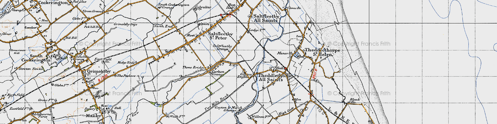 Old map of Gayton Engine in 1946
