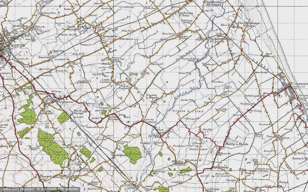 Old Map of Gayton le Marsh, 1946 in 1946